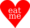 Eat Me Heart  Clip Art