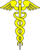 Gray Caduceus Clip Art