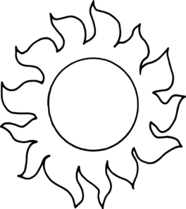 sun outline clip art