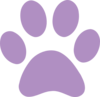 Purple Paw Print Clip Art