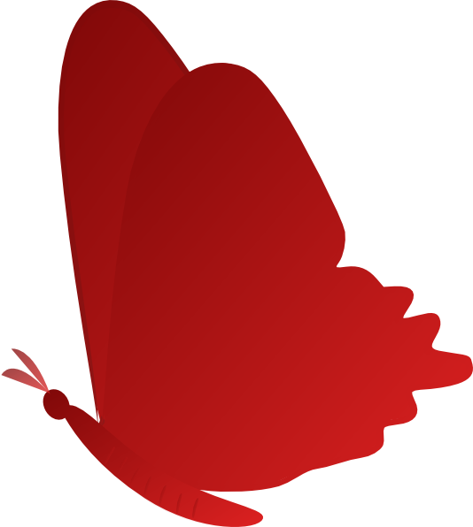 free red butterfly clip art - photo #13