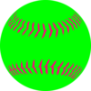 Green Softball Clip Art