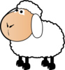 Sheep With A Colored Face Clip Art