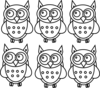 Coloring Book Owls Clip Art