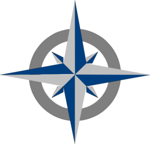 Compass Rose - Blue And Grey New Clip Art