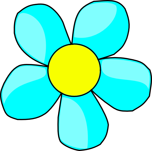 blue flower clipart - photo #4