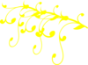 Yellow Swirly Branches Clip Art