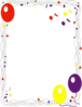 Birthday Ballon Border Clip Art