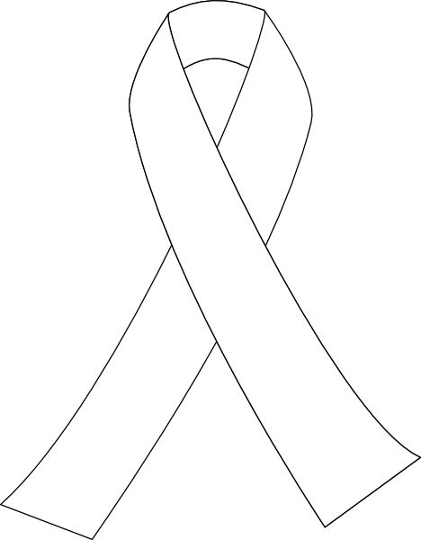 cancer ribbon clip art black and white free - photo #48