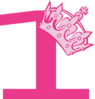 1st Birthday Pink Tiara Clip Art