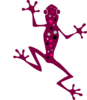 Burgandy Spotted Frog Clip Art