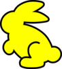 Yellow Bunny Clip Art