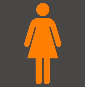 Woman Symbol In Orange Clip Art