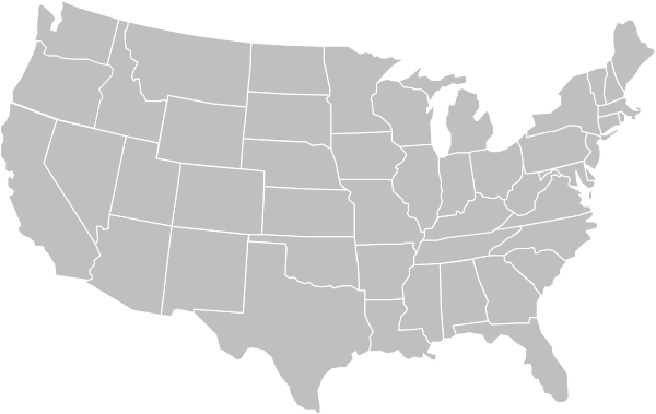 Blank Gray Usa Map White Lines Clip Art at Clker.com - vector clip art