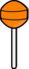 Orange Lollipop Clip Art