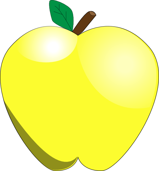 free yellow apple clipart - photo #10