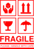 Fragile - Red Clip Art