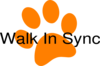 Orange Paw Print Clip Art