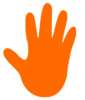 Orange Right Hand Clip Art