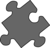 Grey Jigsaw Clip Art