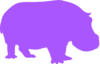 Purple Hippo Clip Art