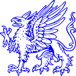 Blue Griffon Logo Clip Art