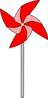 Red Pinwheel Clip Art