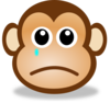 Sad Monkey Face 2 Clip Art
