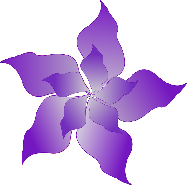 free purple flower border clip art - photo #34