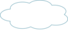 Blue Thought Cloud Thin Clip Art