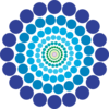 Blue Abstract Circle Pattern Clip Art