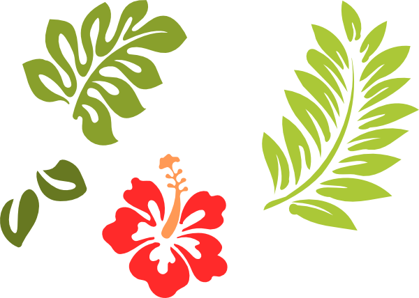 hawaiian flowers clip vector art free - photo #32