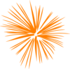 Large Orange Fireworks Clip Art