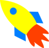 Rocket Ship Yellow Clip Art