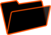 Orange And Black Folder Clip Art