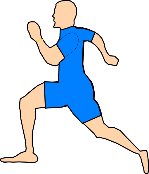 Man Running In Light Blue Clip Art at Clker.com - vector clip art