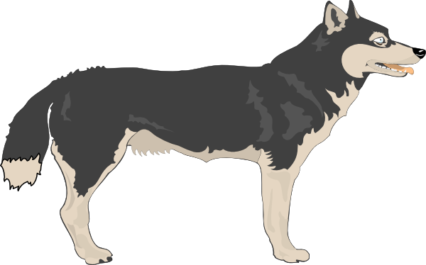 cartoon wolf clipart - photo #2