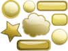 Some Gold Buttons Clip Art