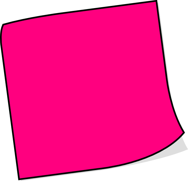 Pink Sticky Note Clip Art at Clker.com - vector clip art online