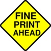 Fine Print Caution Clip Art