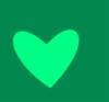 Surf Green Heart Clip Art