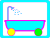 Tub On Wheels Clear Background Clip Art