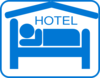 Hotel Sleeping Accomodation Clip Art - Black/white Clip Art