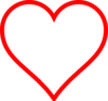 White Red Heart Clip Art