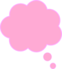 Pink Thought Bubble Clip Art
