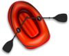 Red Rubber Boat Clip Art