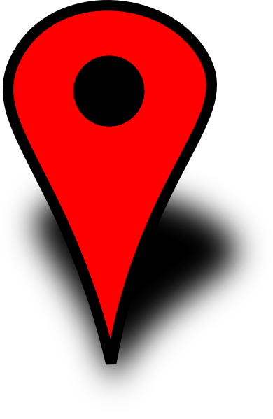 Red Map Pin Black Outline And Dot Clip Art at Clker.com - vector clip