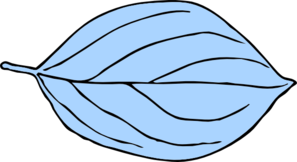 Lighter Blue Oval Leaf Clip Art