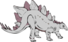Grey Stegosaurus Clip Art