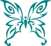 Teal Butterfly Clip Art